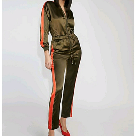 New York & Company Pants - Gabrielle Union Piped Half Zip Jumpsuit